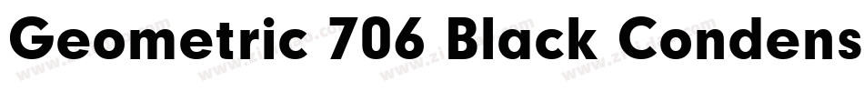 Geometric 706 Black Condensed BT字体转换